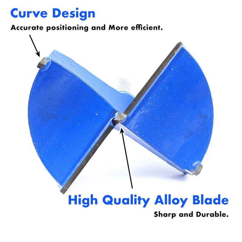 Genubi Industry 1 Count 2-3/4 Inch 70mm Forstner Drill Bit Woodworking Hole Saw Wood Cutter, Professional Alloy Steel Wood Drilling Woodworking Hole Boring Bit Power Rotary Cutting Tool (Blue) - Image 3